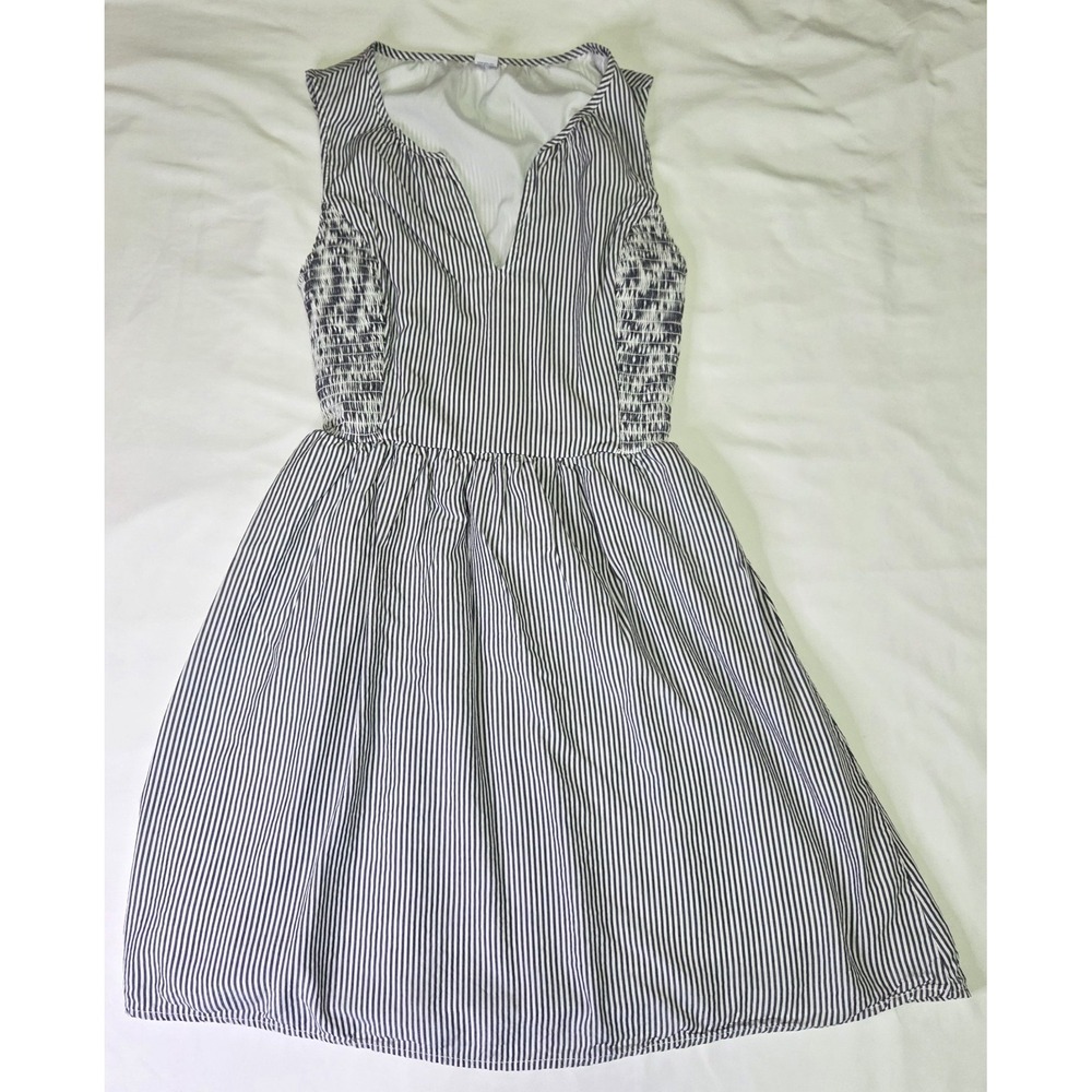 Old Navy Womens XS‎ Blue/White Sleeveless Striped Sundress Summer Coastal Casual
